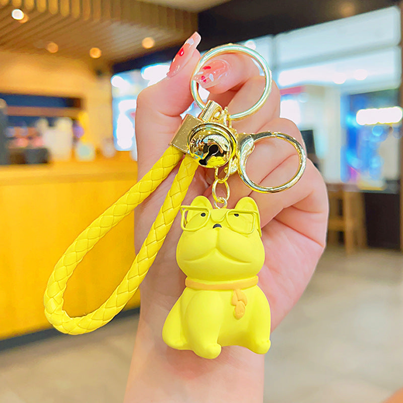 Wholesale Resin Glasses Method Dog Fighting Keychain