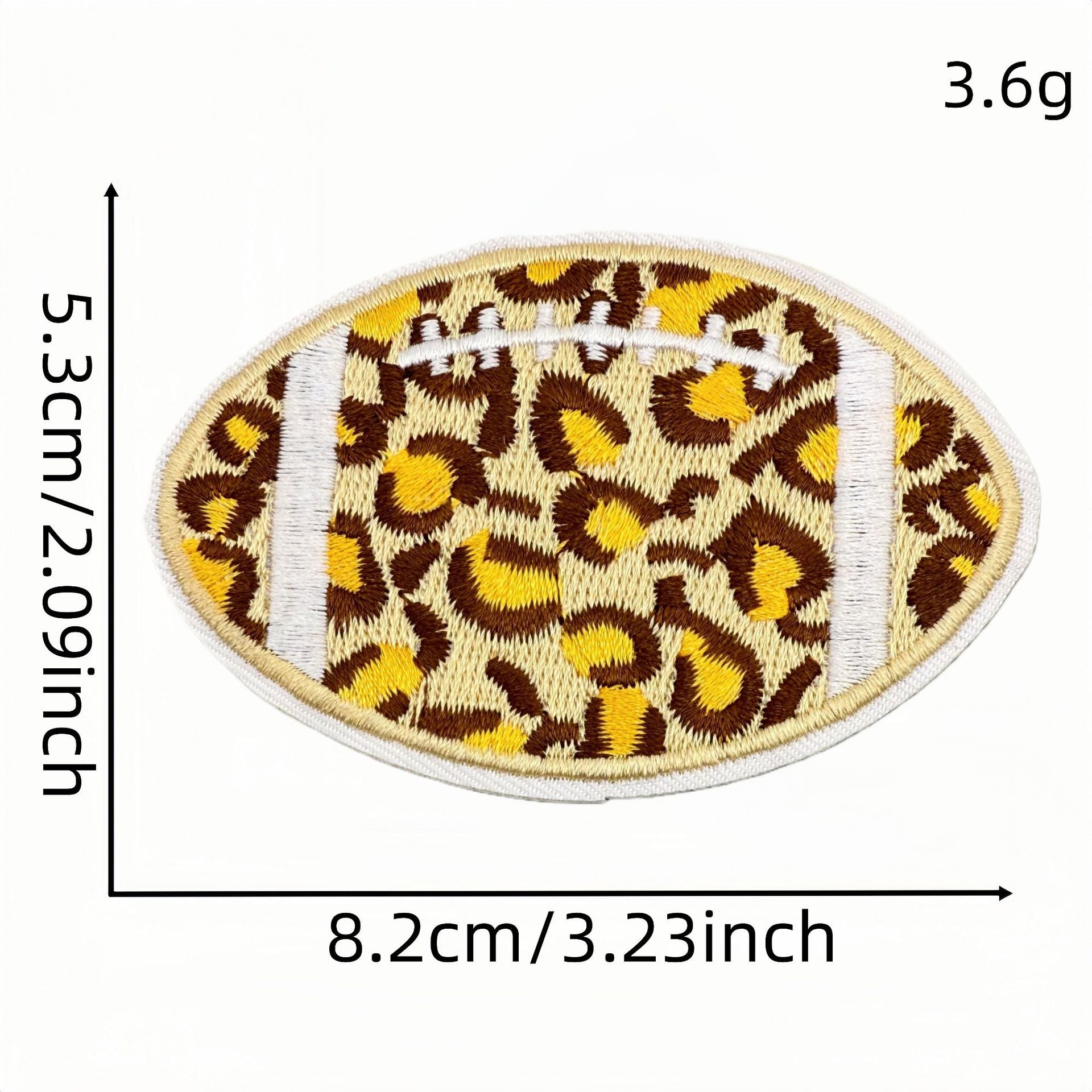 Wholesale Trendy Cartoon Rugby Embroidered Iron On Patches Leopard Print Decorative Applique DIY Craft Accessory