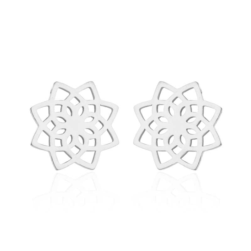 Wholesale Vintage Lotus Earrings Hollow Flower Earrings