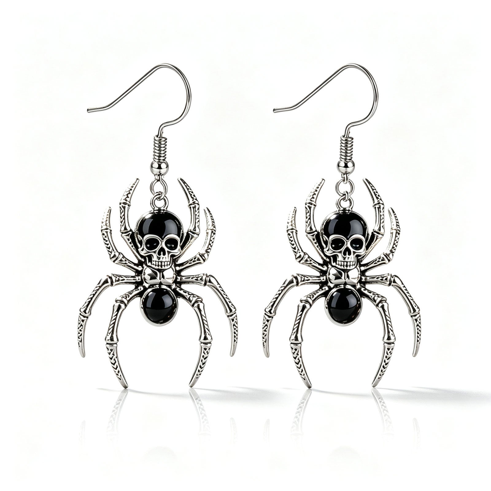Wholesale Retro Gothic Horror Style  Earrings With Bat Skeleton  Ghost Design Zinc Alloy Enamel Jewelry Accessory For Boutique Resale