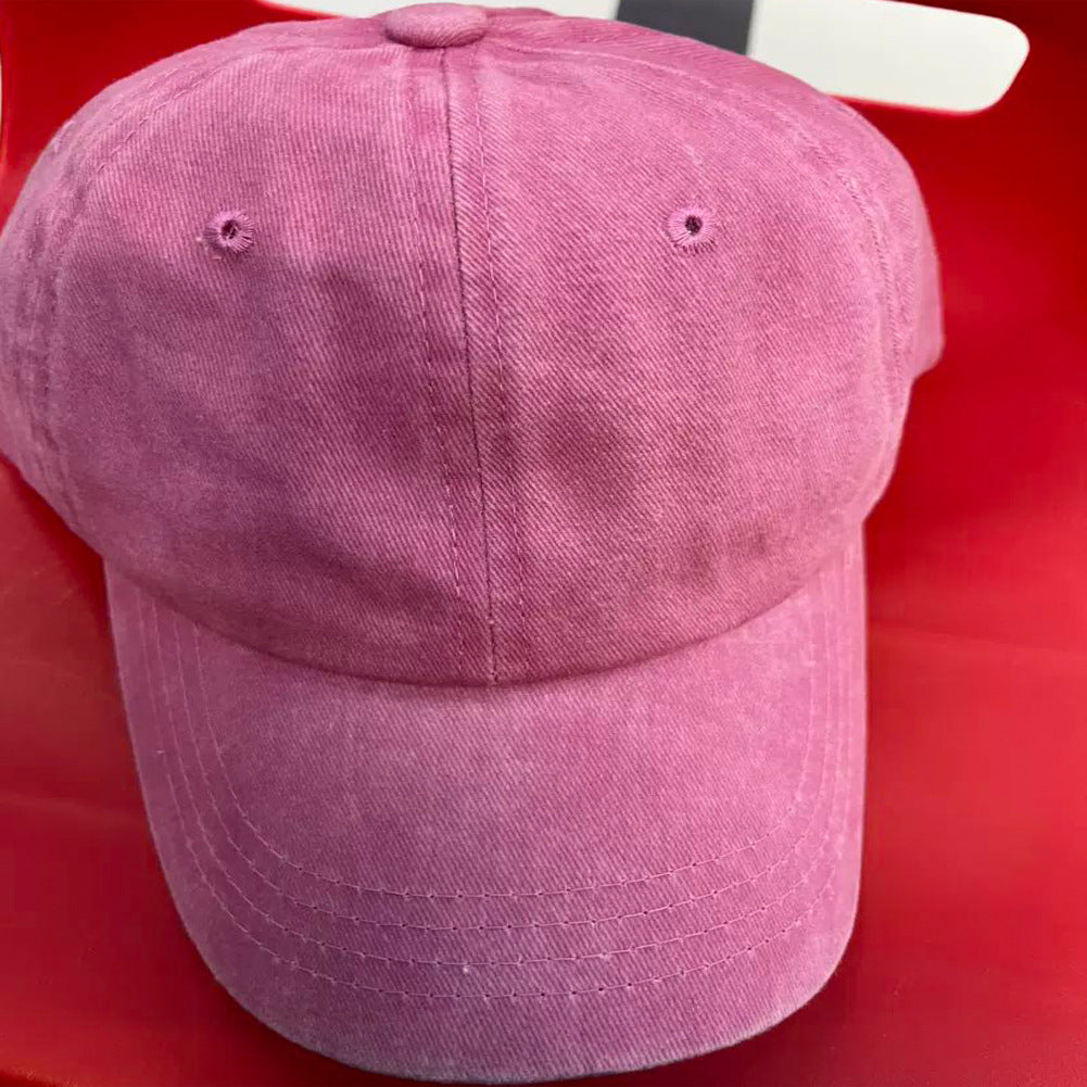 Wholesale Rockery Embroidery Washed Cotton Ponytail Baseball Cap