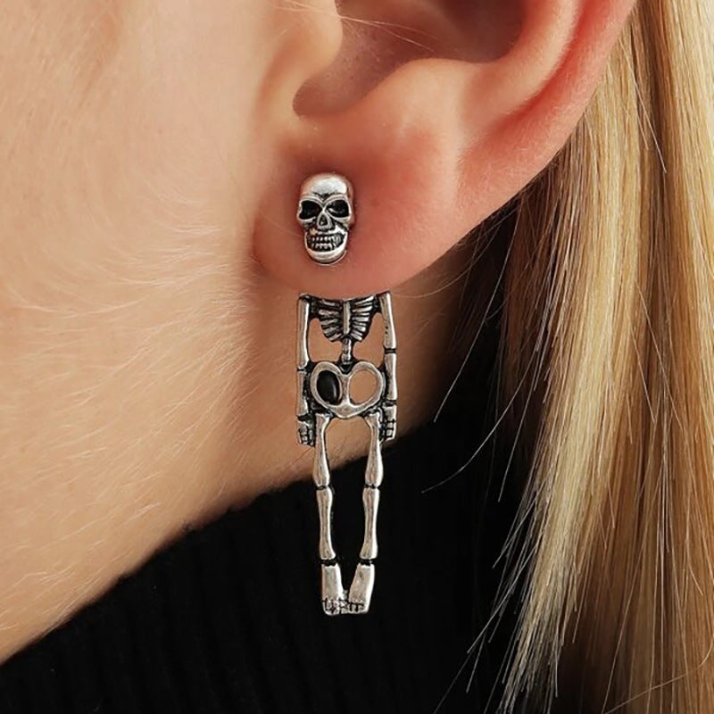 Wholesale Halloween Skull Skeleton Alloy Earrings