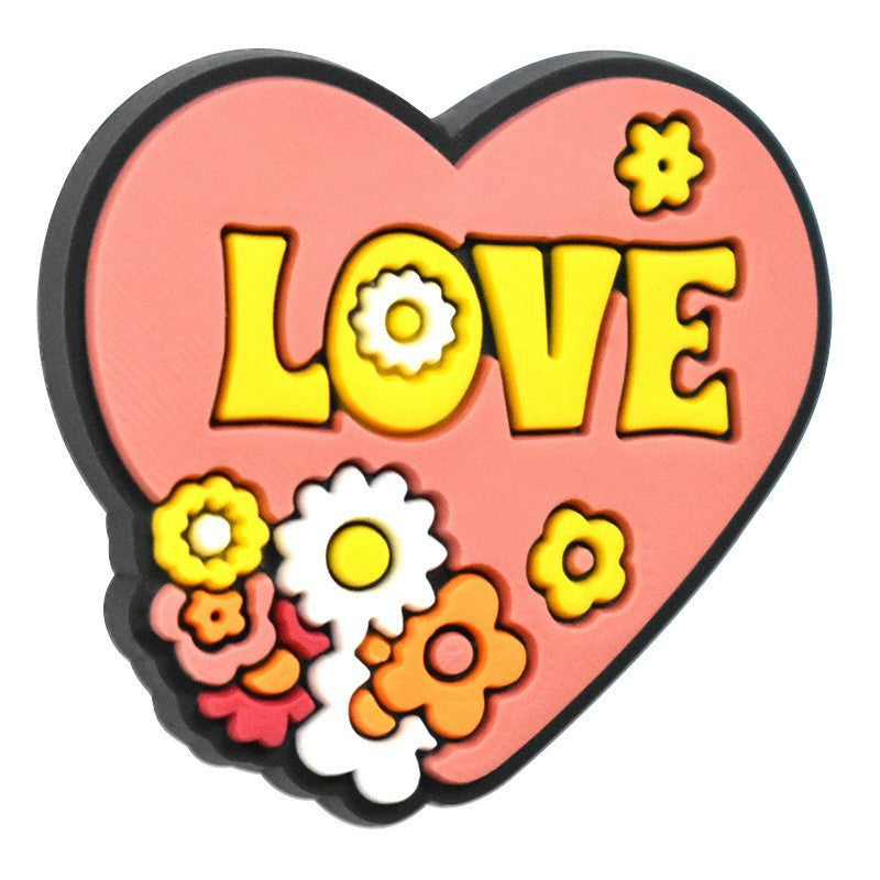 Wholesale Random 100pcs  Cartoon Love and Peace  Focal Beads