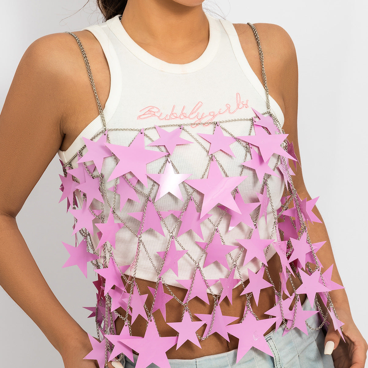 Wholesale Star Sequin Hollow Sequin Body Chain