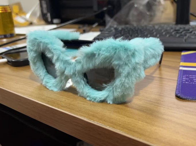 Wholesale Plush Cat Eye PC Sunglasses