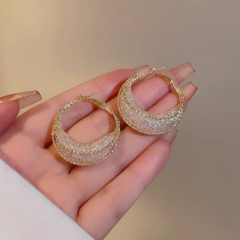 Wholesale S925 Metal Hollow Earrings