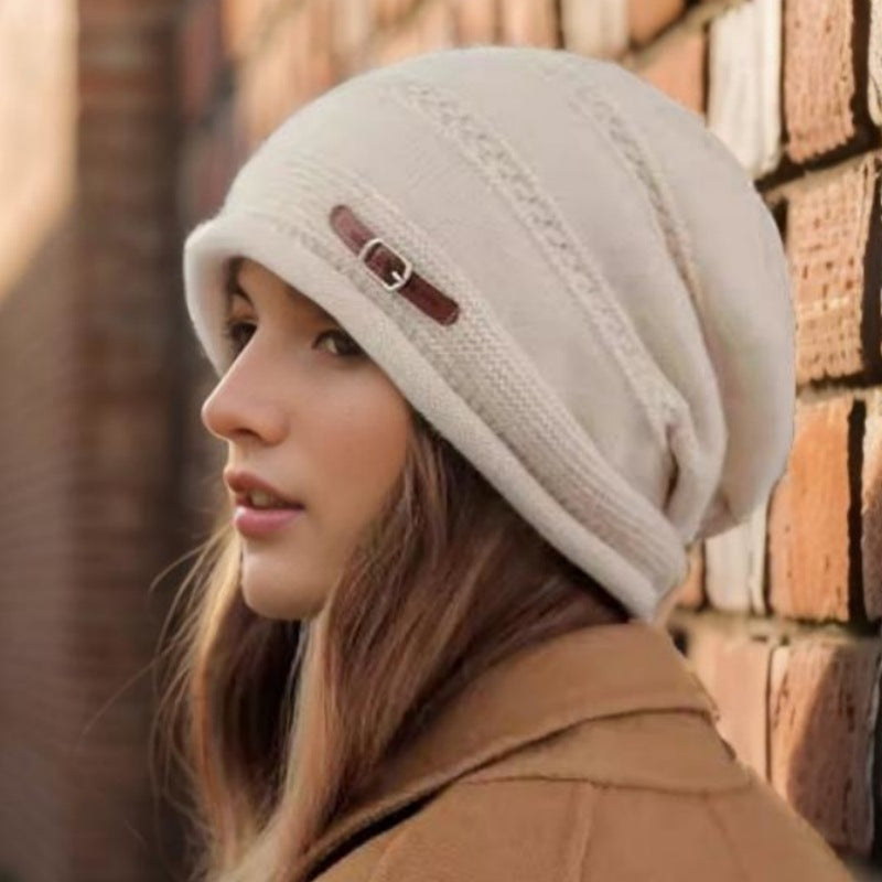 Wholesale Autumn and Winter Fashion Loose Large Head Circumference with Fleece Hat