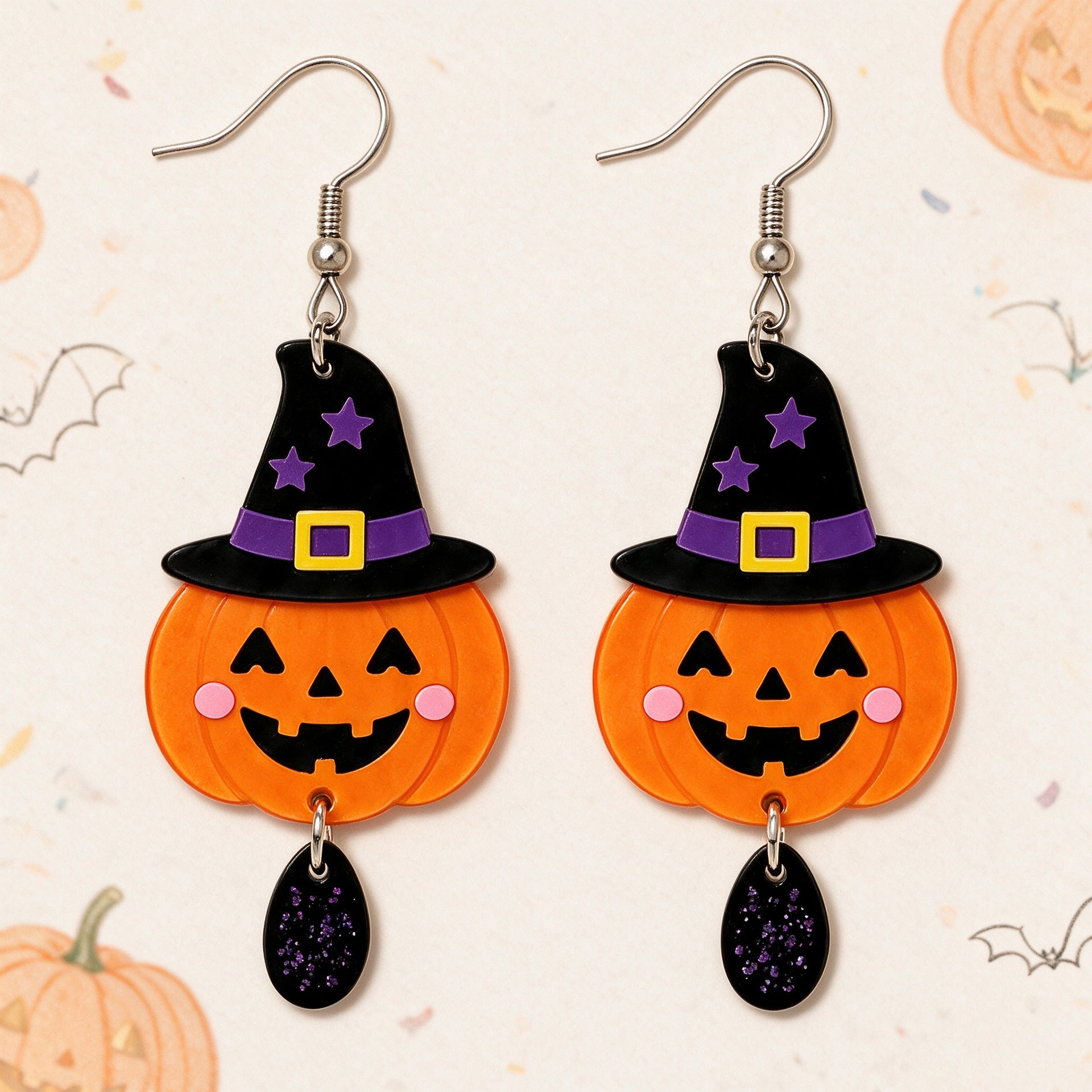 Wholesale Trendy Acrylic Cat Earrings For Women White Cat Christmas  Jewelry Accessory