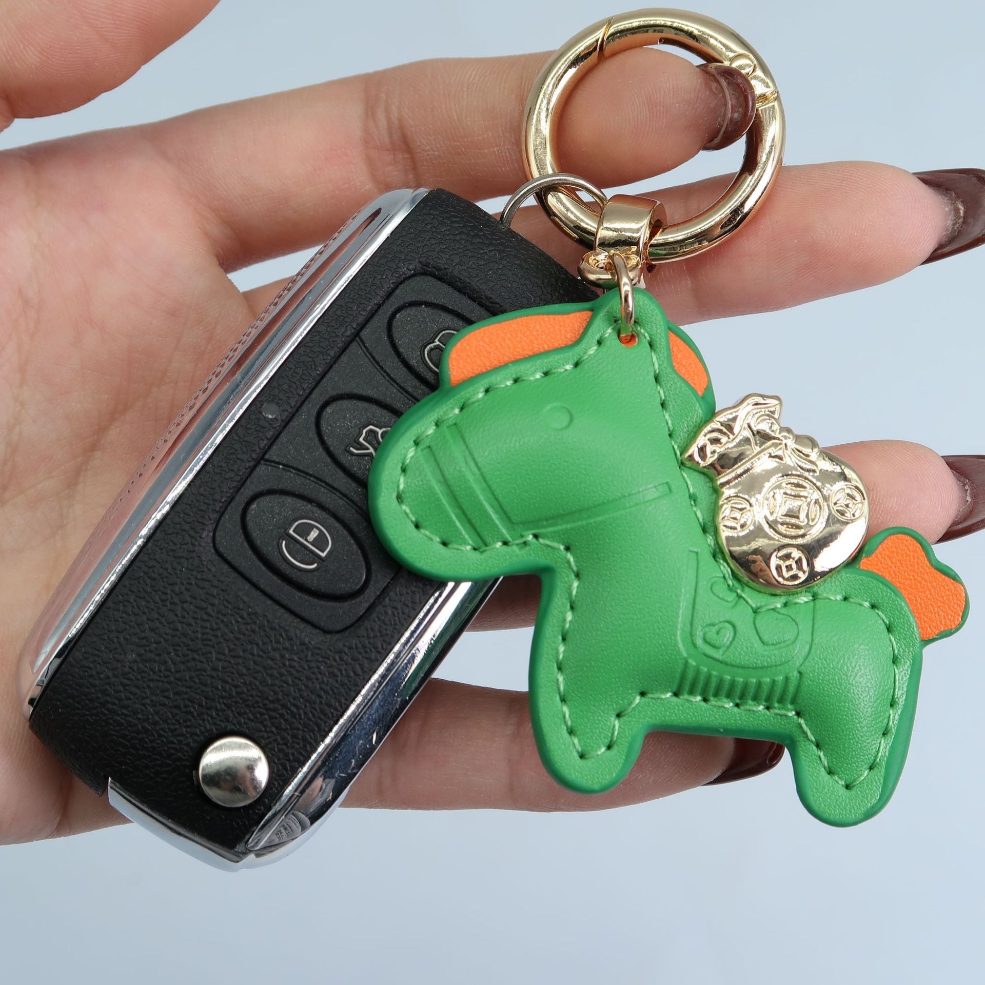Wholesale Handmade Pony Pendant Made of Artificial Leather Keychains