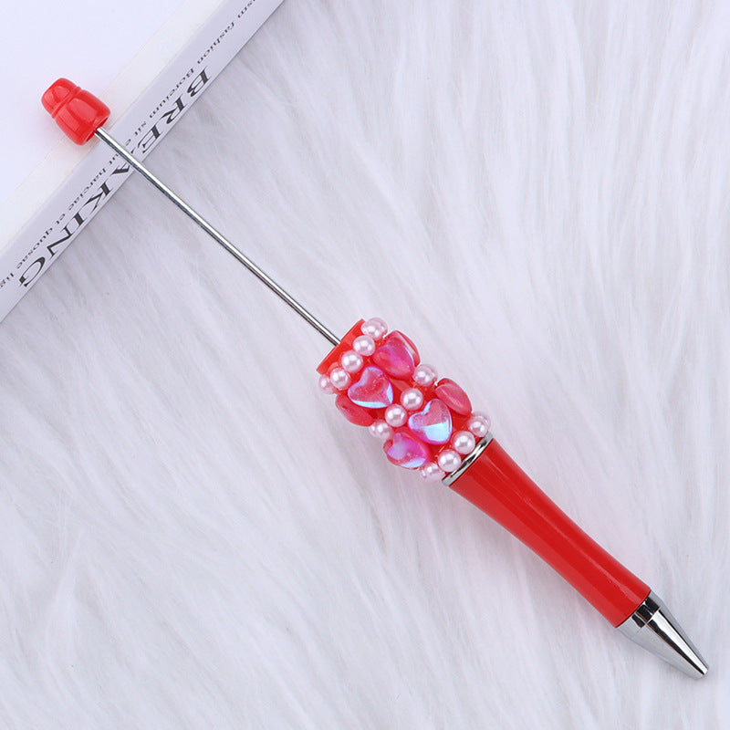 Wholesale 50pcs DIY Love Diamond Pearl Inlaid Beaded Ballpoint Pen