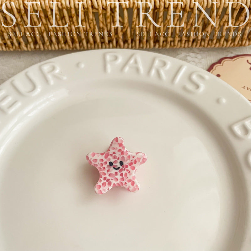 Wholesale Ocean Series Whale Conch Pearl Acetate Clip