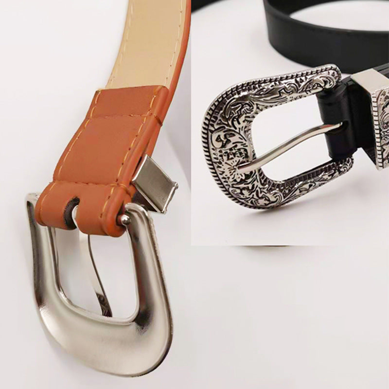 Wholesale Vintage Faux Leather Denim Belt