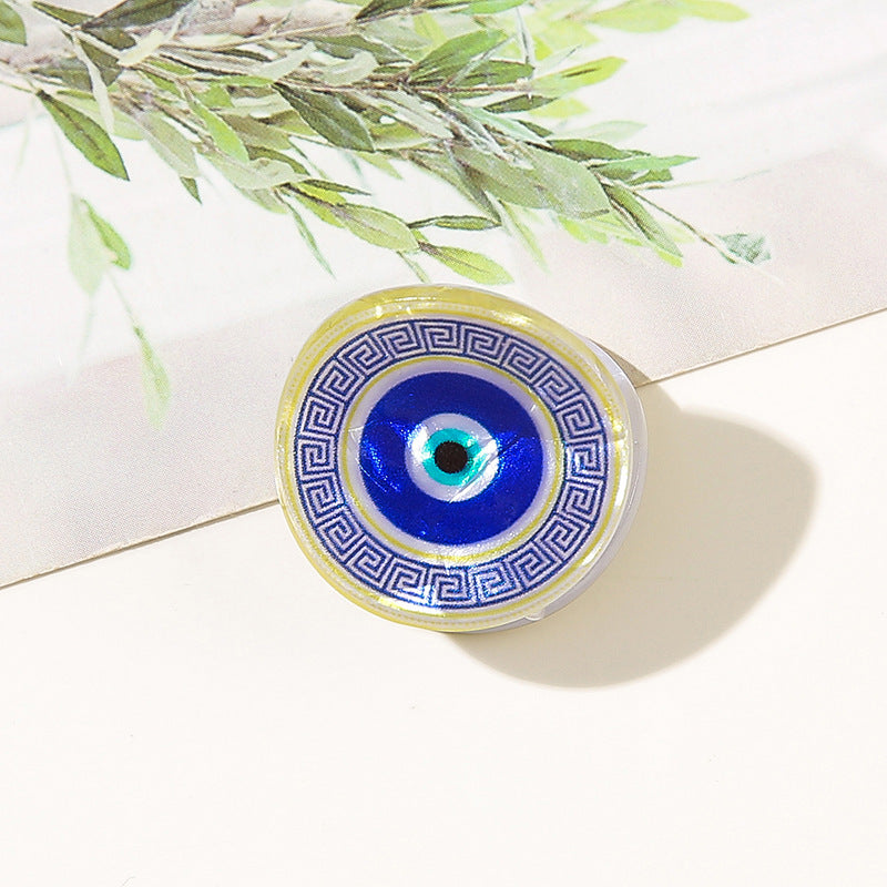 Wholesale Round Evil Eye Hair Clip Acrylic Claw Clip Bohemian Greek Style Fashion Hair Accessory For Women Resale