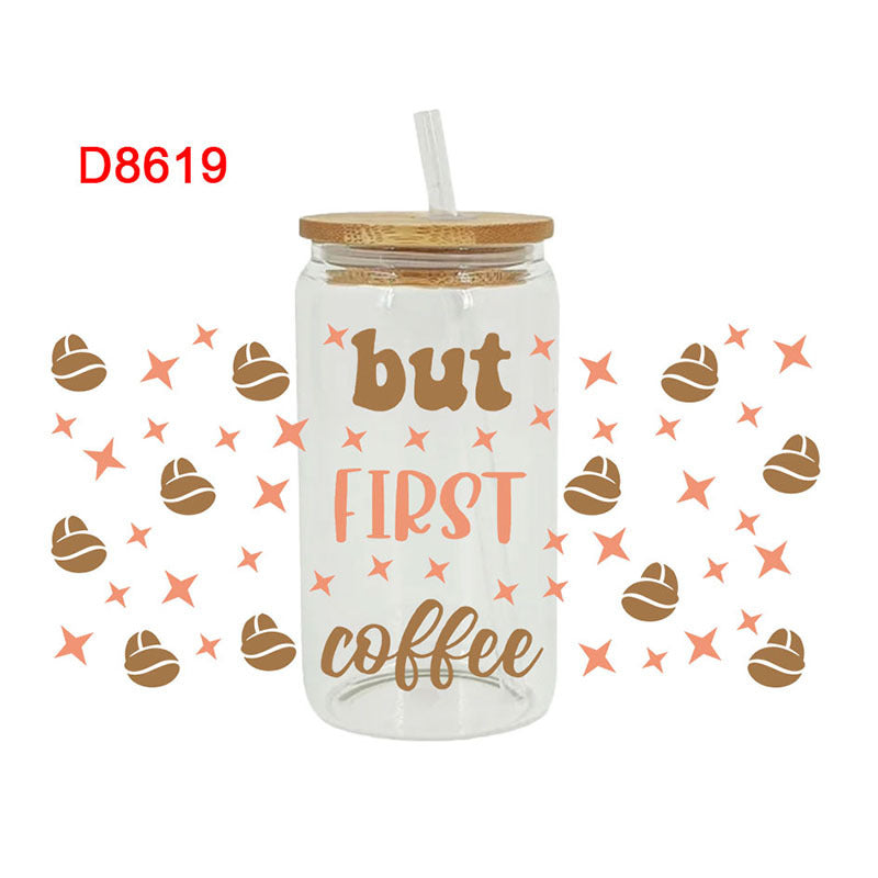 Wholesale Coffee Series  16oz Cup UV DTF Wraps