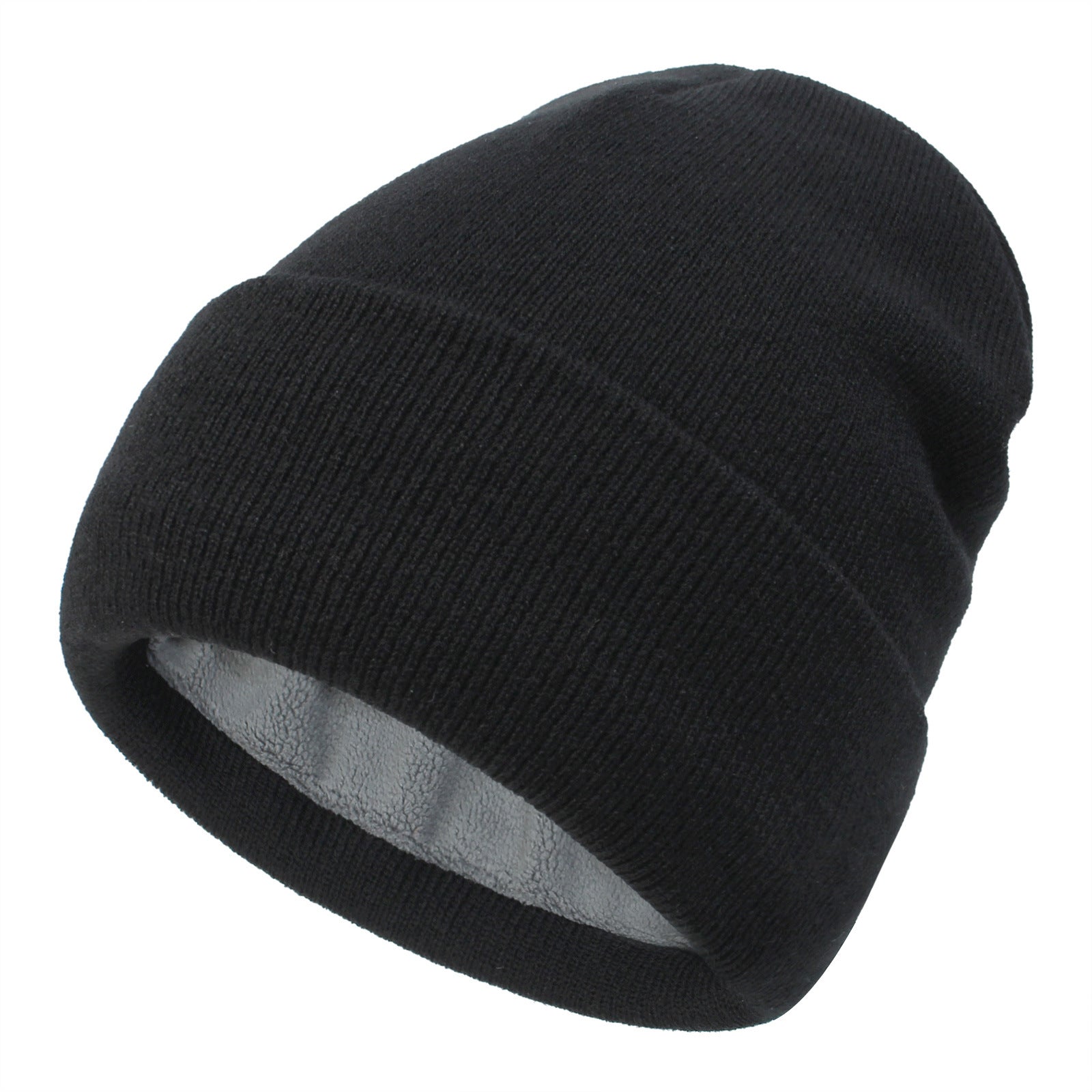 Wholesale Knitted Plus Velvet Warm Wool Solid Color Baita Casual Pullover Hat
