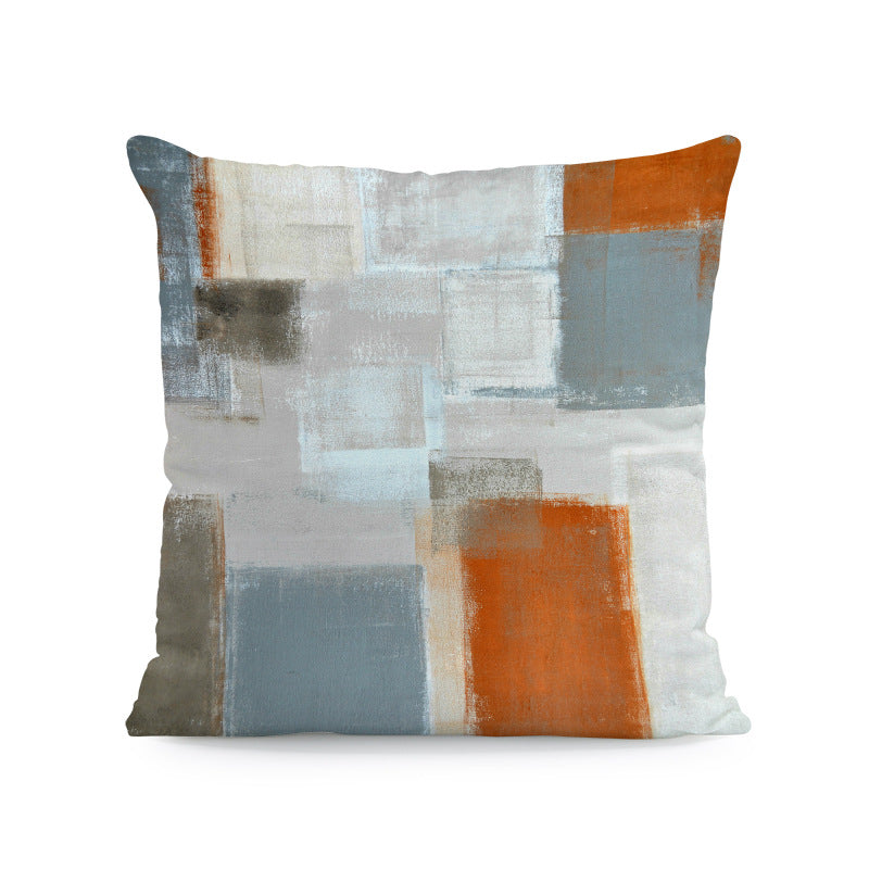 Wholesale Geometric Watercolor Printed Plush Pillowcases