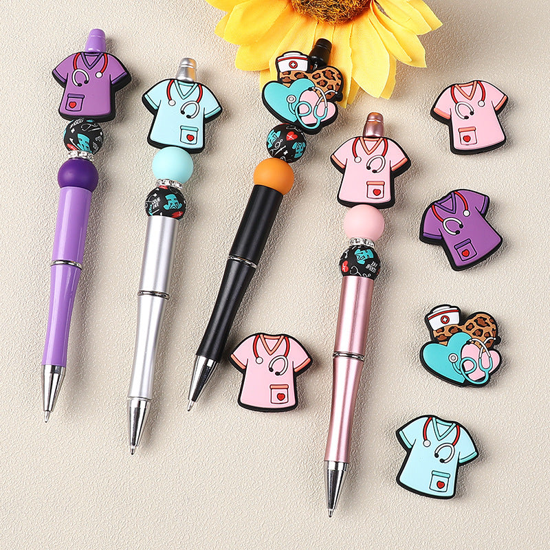 Wholesale 20pcs  Nurse' s uniform silicone beads   Focal Beads