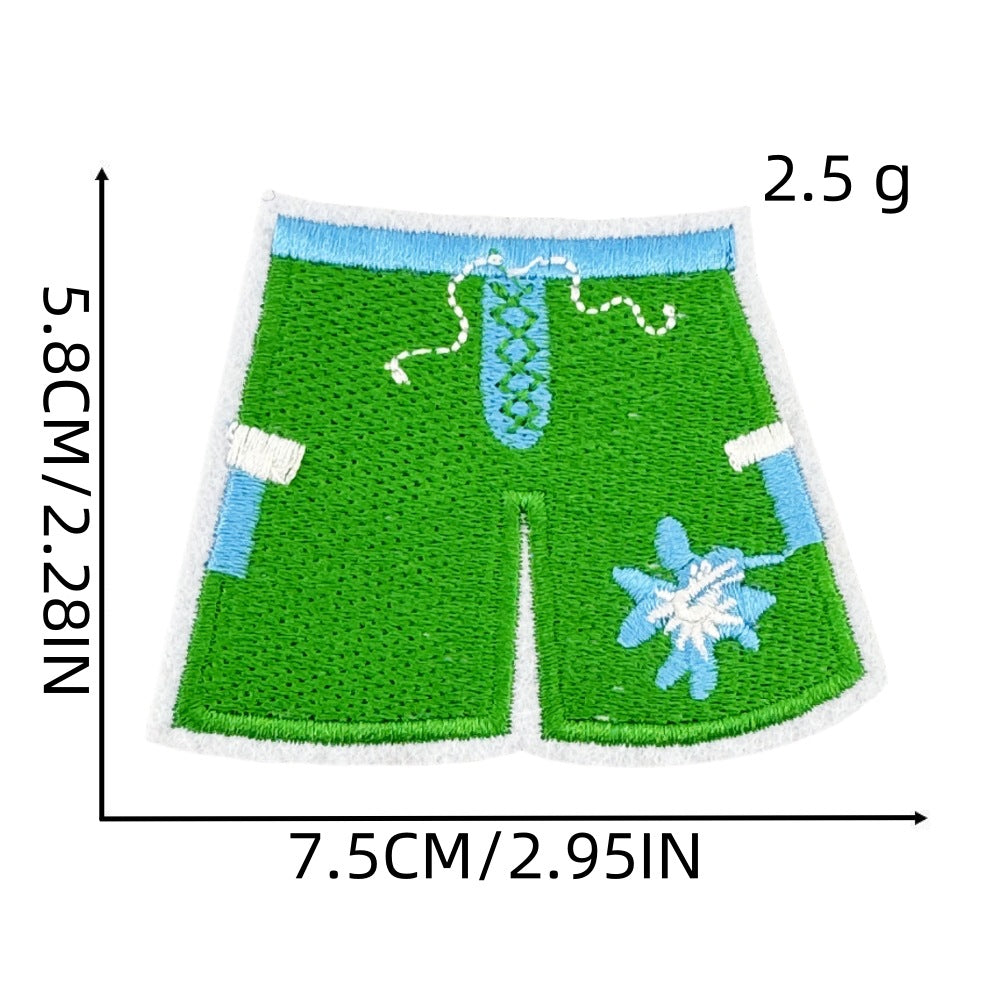 Wholesale DIY Embroidery Patch Cute Hawaiian Party Hat Clothes Decoration FS