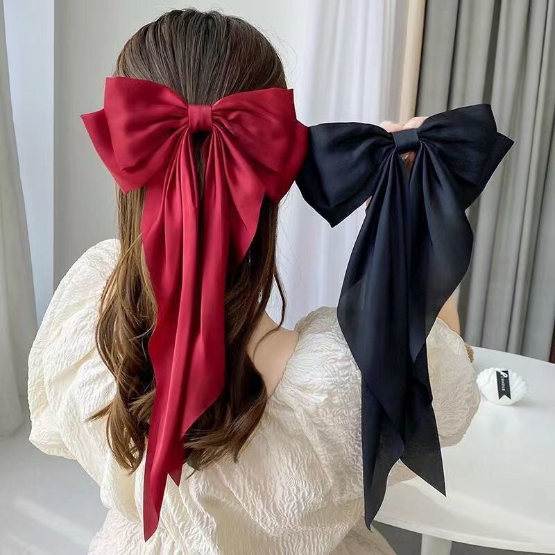 Wholesale Large Bow Ribbon Spring Clip Top Clip Hair Accessories