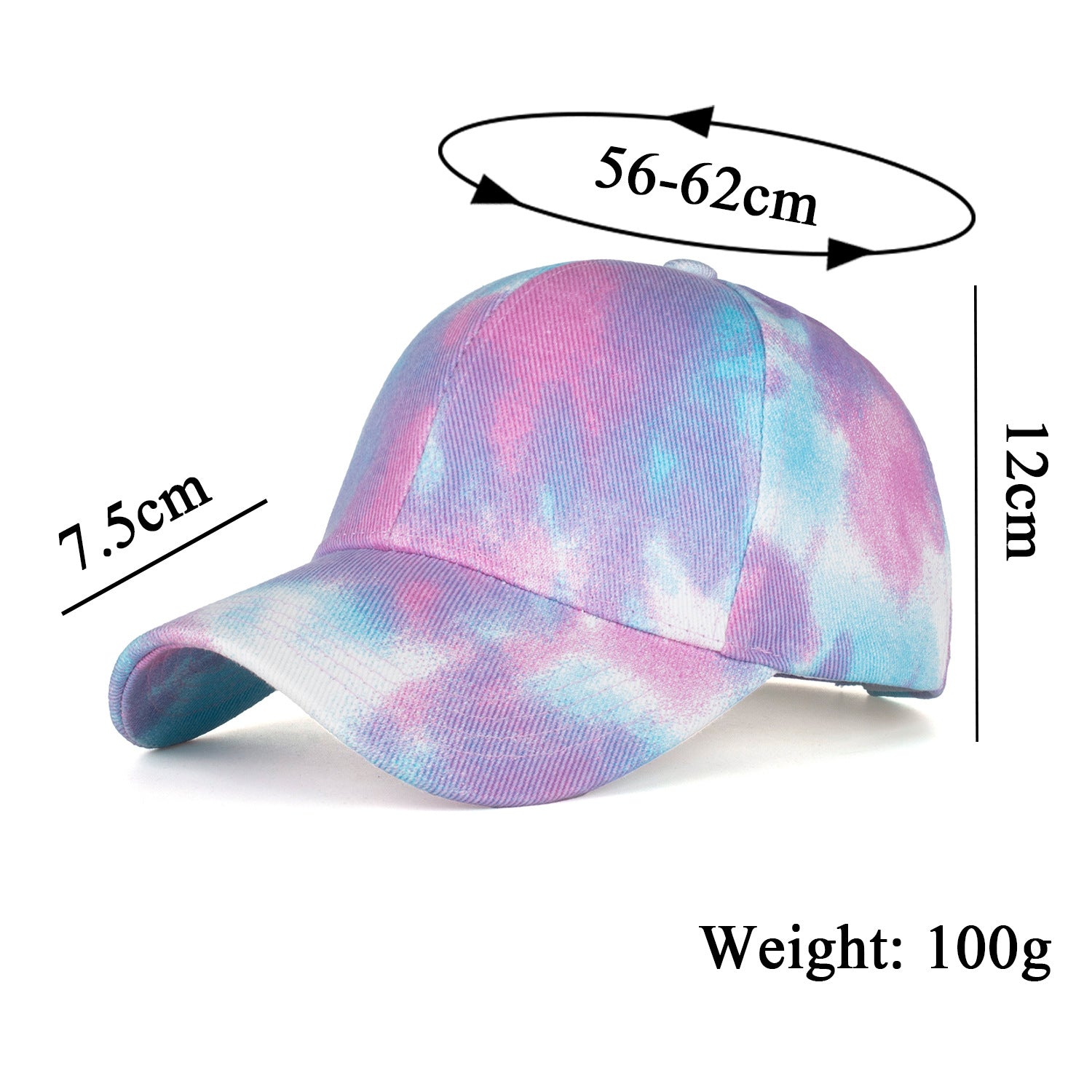 Wholesale Spring and Autumn New Tie-Dye Cross Baseball Cap for Men and Women Couple Cap Casual Trendy Cap B747