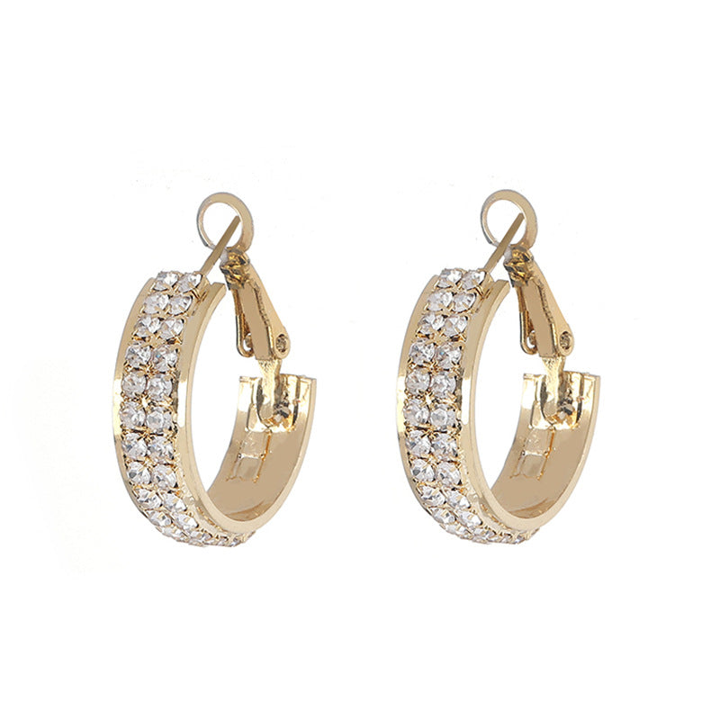 Wholesale Micro Inlaid Diamond Exquisite Fashion Luxury Versatile Personalized Earrings