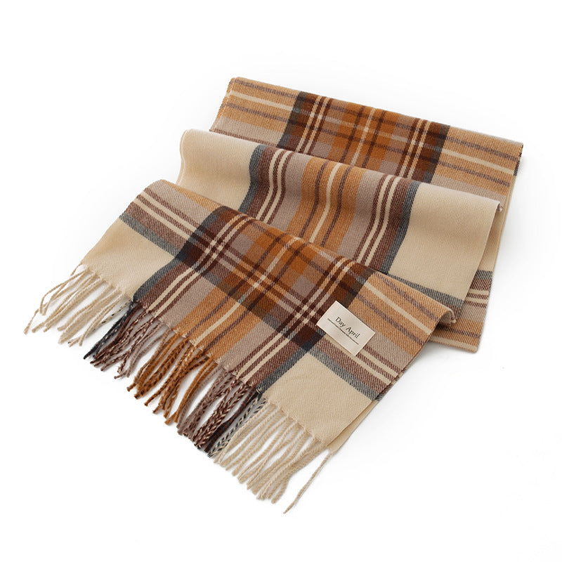 Wholesale Cashmere Feel Autumn/winter Christmas Plaid Scarf