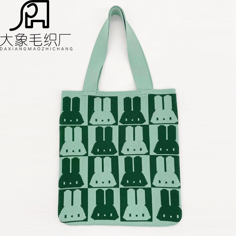 Wholesale Cartoon Creative Knitted Woven Shoulder Bag