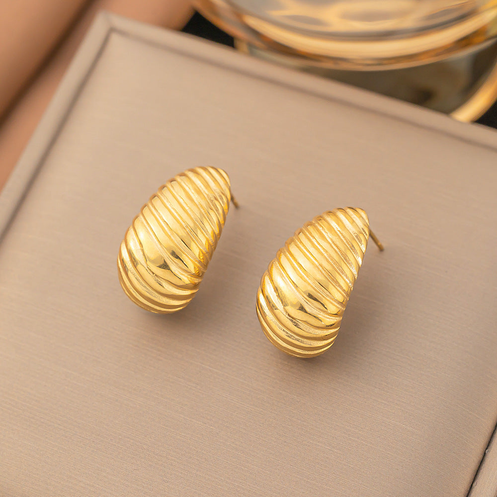 Wholesale Exaggerated Design Vintage Stainless Steel Earrings