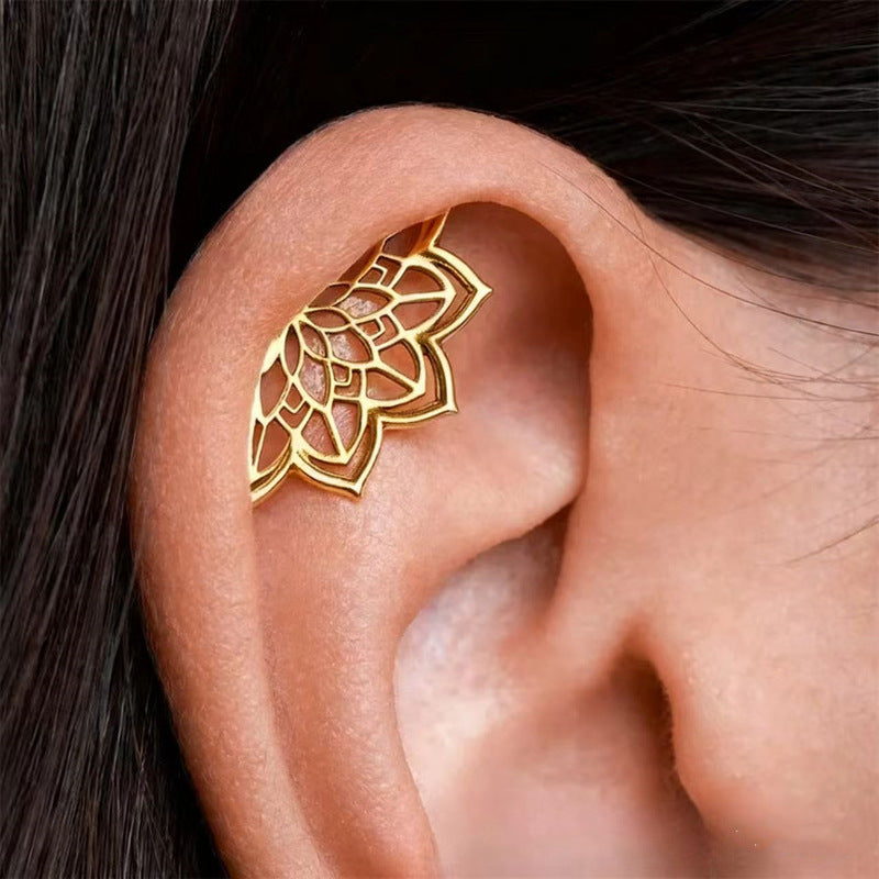 Wholesale Gold Tone Copper  Web Cartilage Earrings Gothic  Party Jewelry Accessory