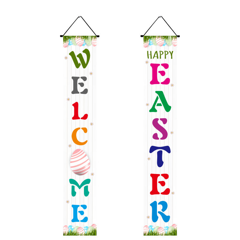 Wholesale Easter Party Decoration Egg Bunny Door Curtain