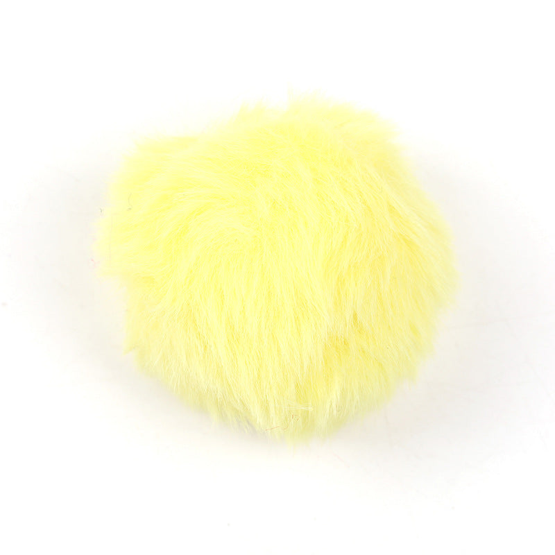 Wholesale 4cm 5pcs Fur Ball Color Faux Plush Pendant DIY Keychain