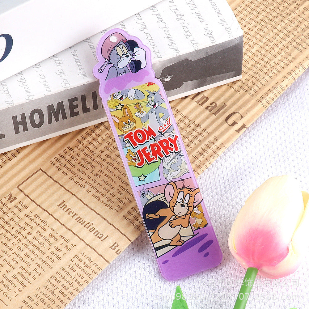 Wholesale 10pcs Cartoon Animal Acrylic Double-Sided Bookmarks