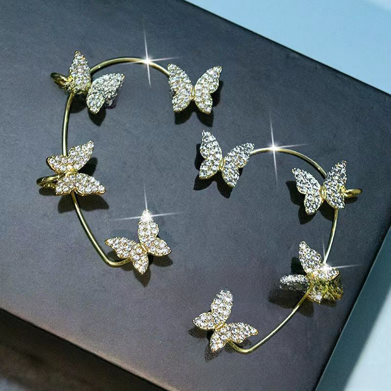 Wholesale Butterfly ear hook integrated earrings