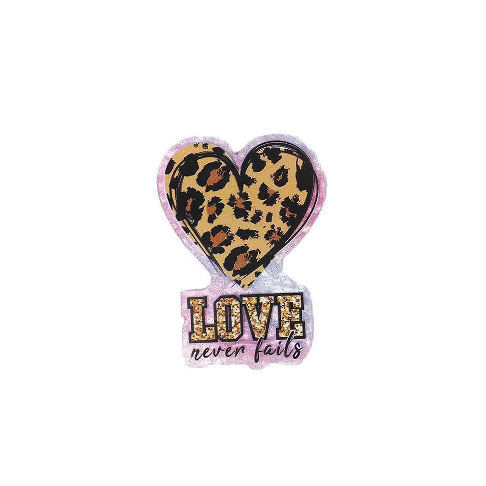 Wholesale 10pcs/pack Cartoon letter heart bag accessories Acrylic Flatback