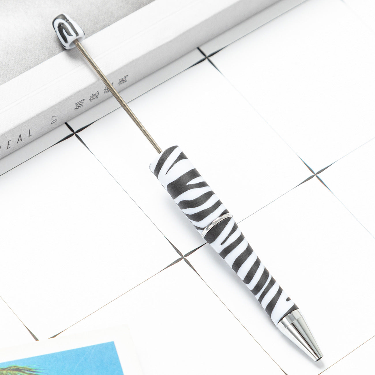 Wholesale 1000pcs Beadable Pens Cow Print Leopard Print Christmas Plastic Pen DIY for Beaded