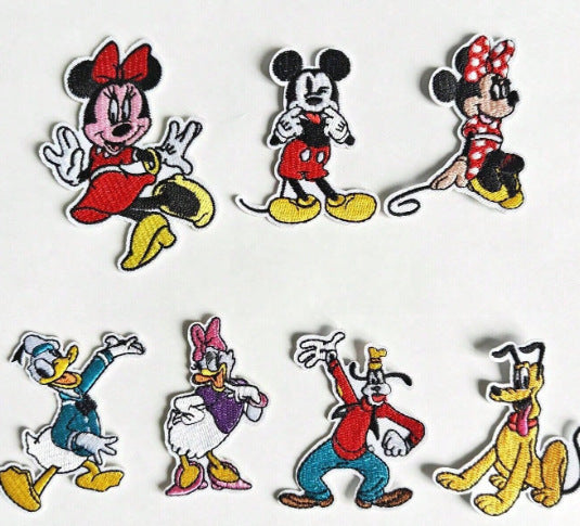 Wholesale 13 Styles Cartoon Cloth Patches Decorative Twill Sew On Appliques For Bags Clothing Hats Fashion Resale Accessory MysteryZone