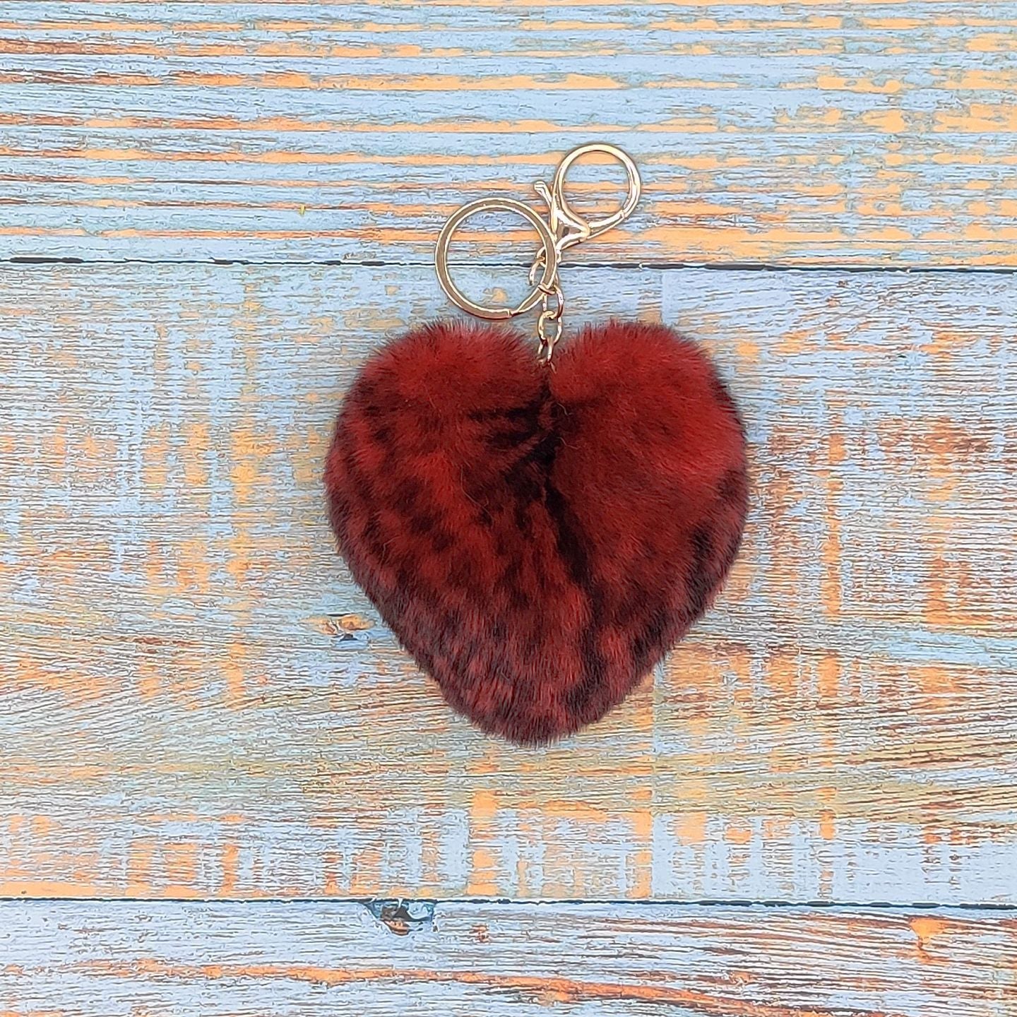 Wholesale  leopard love heart-shaped keychain