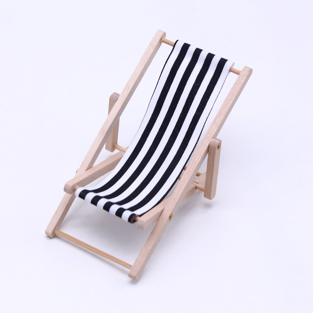 Wholesale Dollhouse wooden beach chair model