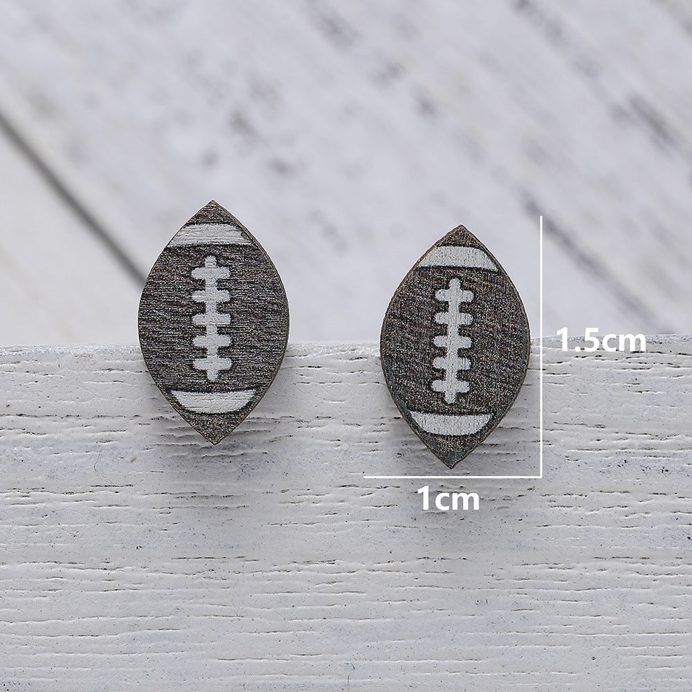 Wholesale  New Ethnic Western Denim Jewelry Dairy Pattern Love Cow Earrings Cute Wooden Earrings