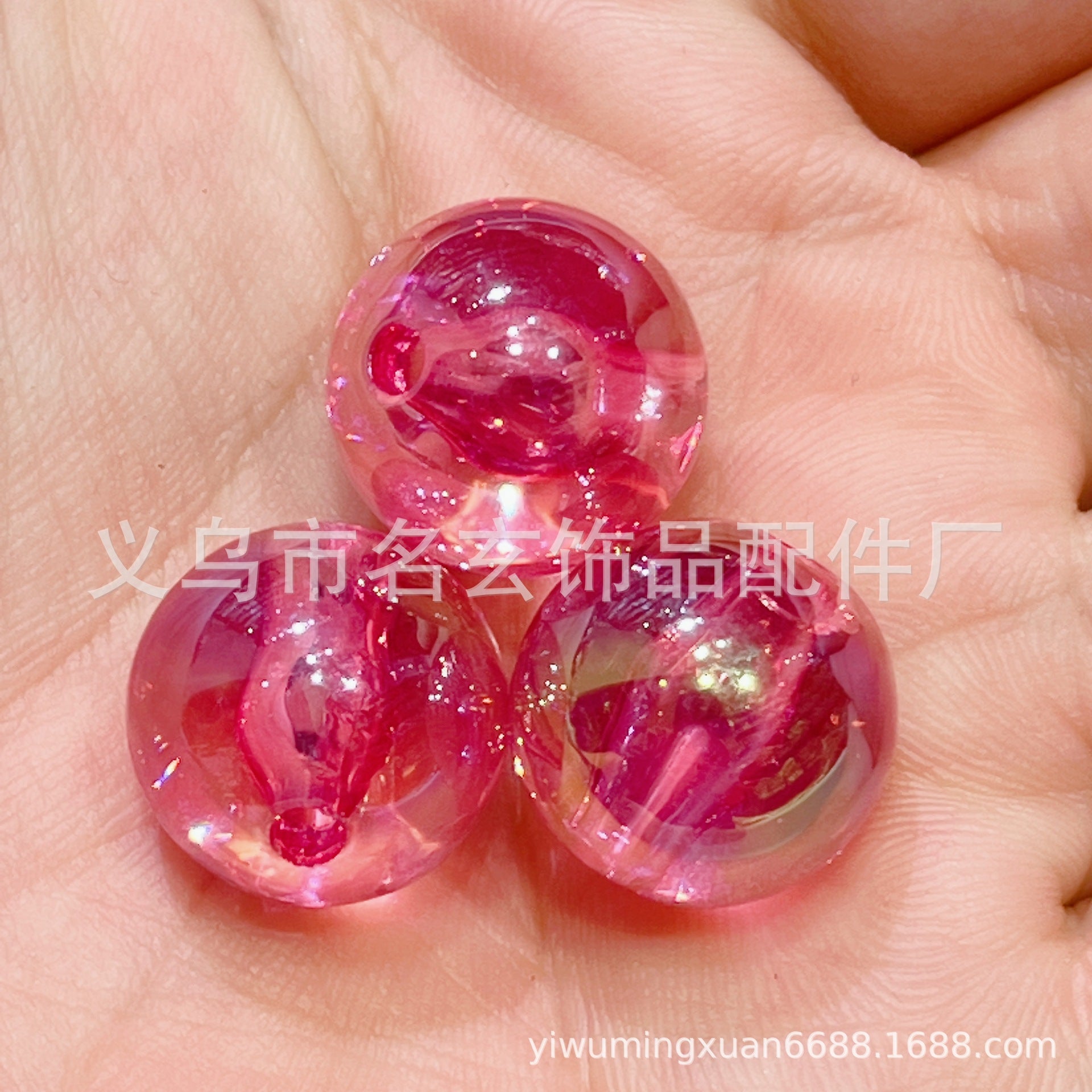 Wholesale 200pcs/pack round beads beaded 16MM colorful sunshine round beads