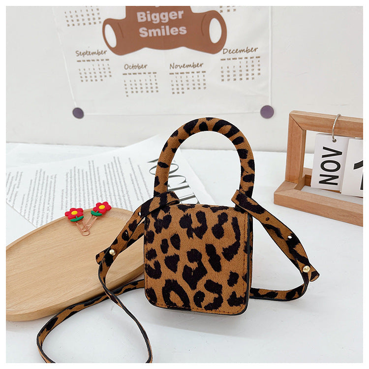 Bolsa cuadrada para niños de leopardo PU al por mayor