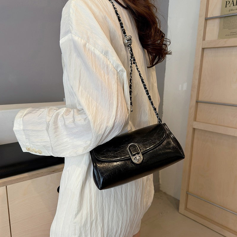 Wholesale Simple Chain Shiny Shoulder Crossbody Small Square Bag