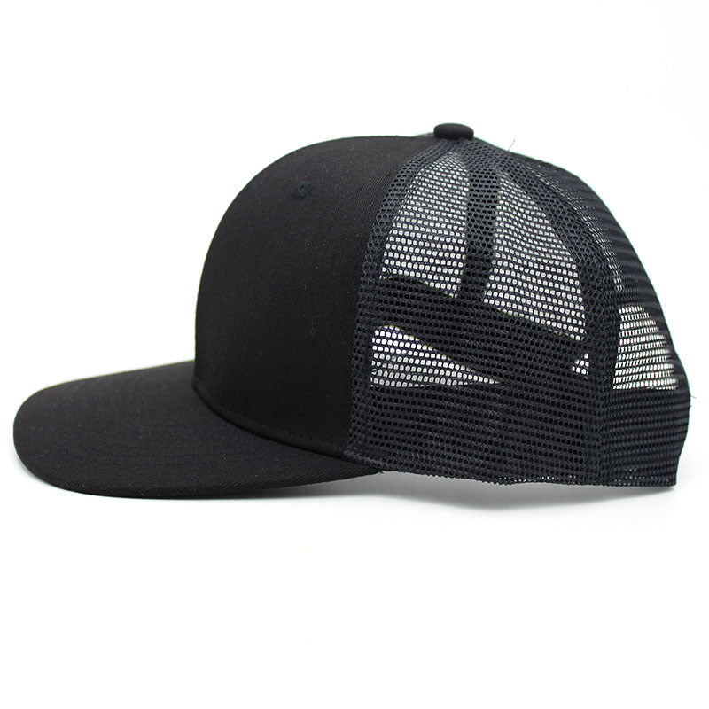 Wholesale Color Block Hip Hop Flat Brim Sunscreen Mesh Cotton Baseball Cap