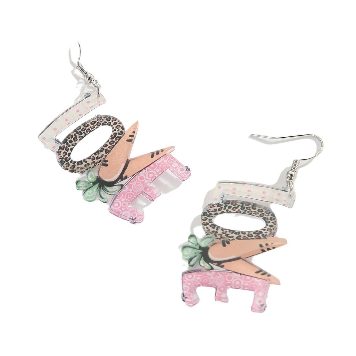 Wholesale Easter colored letter carrot acrylic earrings
