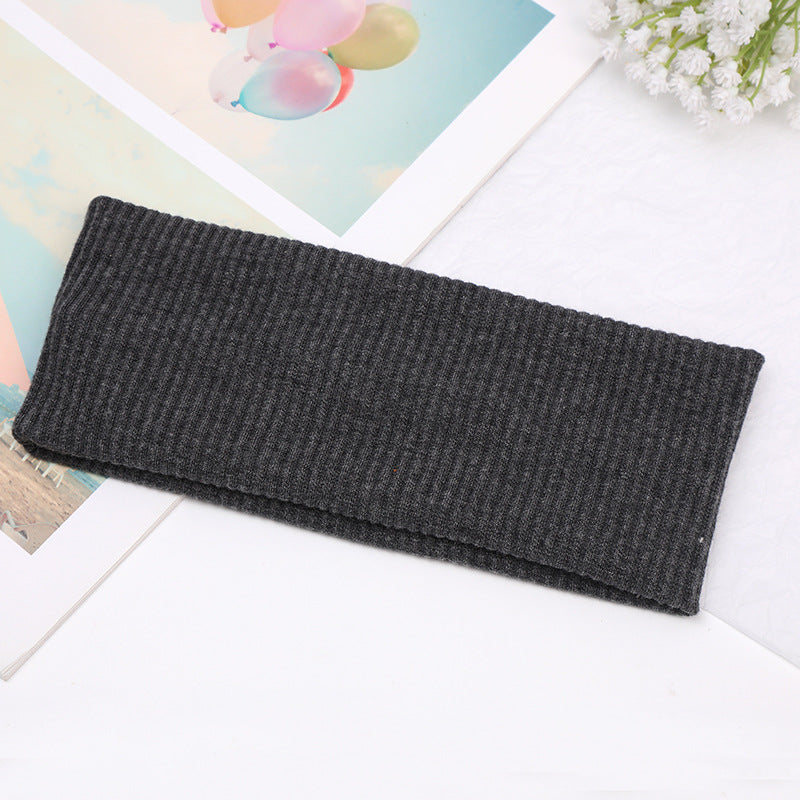 Wholesale Wide Cross Knot Solid Knit Headband