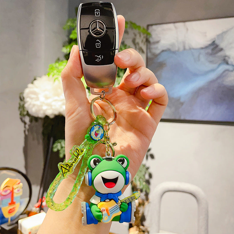 Wholesale Cute Frog PVC Doll Keychain