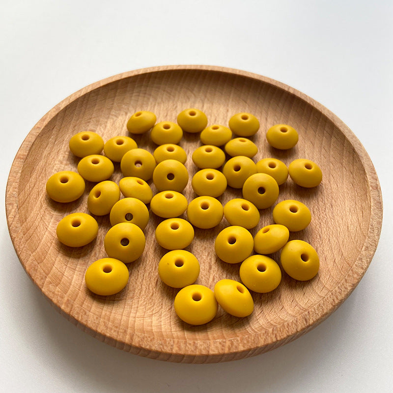 Wholesale 100pcs 12MM DIY Abacus Beads Silicone Small Spacer Beads