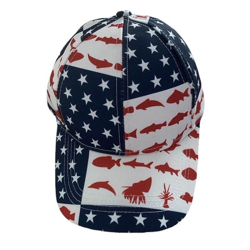 Wholesale American Flag Stars and Stripes Printed Baseball Cap
