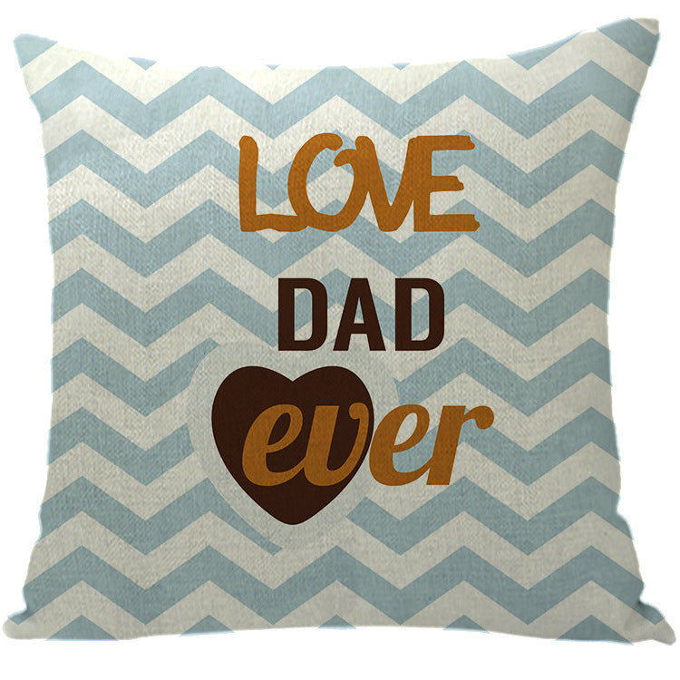 Wholesale Car Sofa Cushions Father's Day Hug Cotton Linen Pillowcases