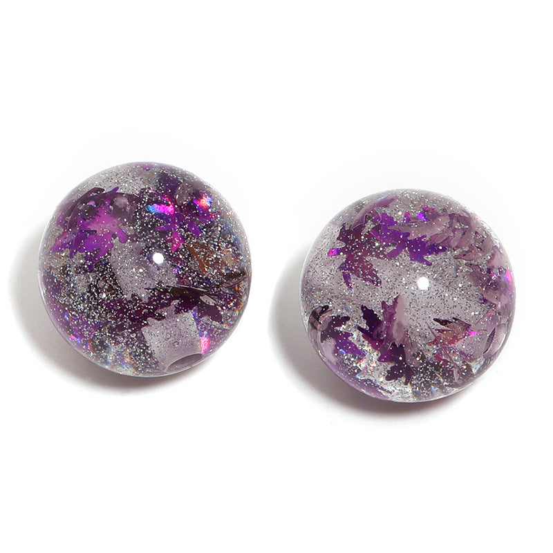 Wholesale 200pcs A variety of colorful sequins resin fine flash through hole beads